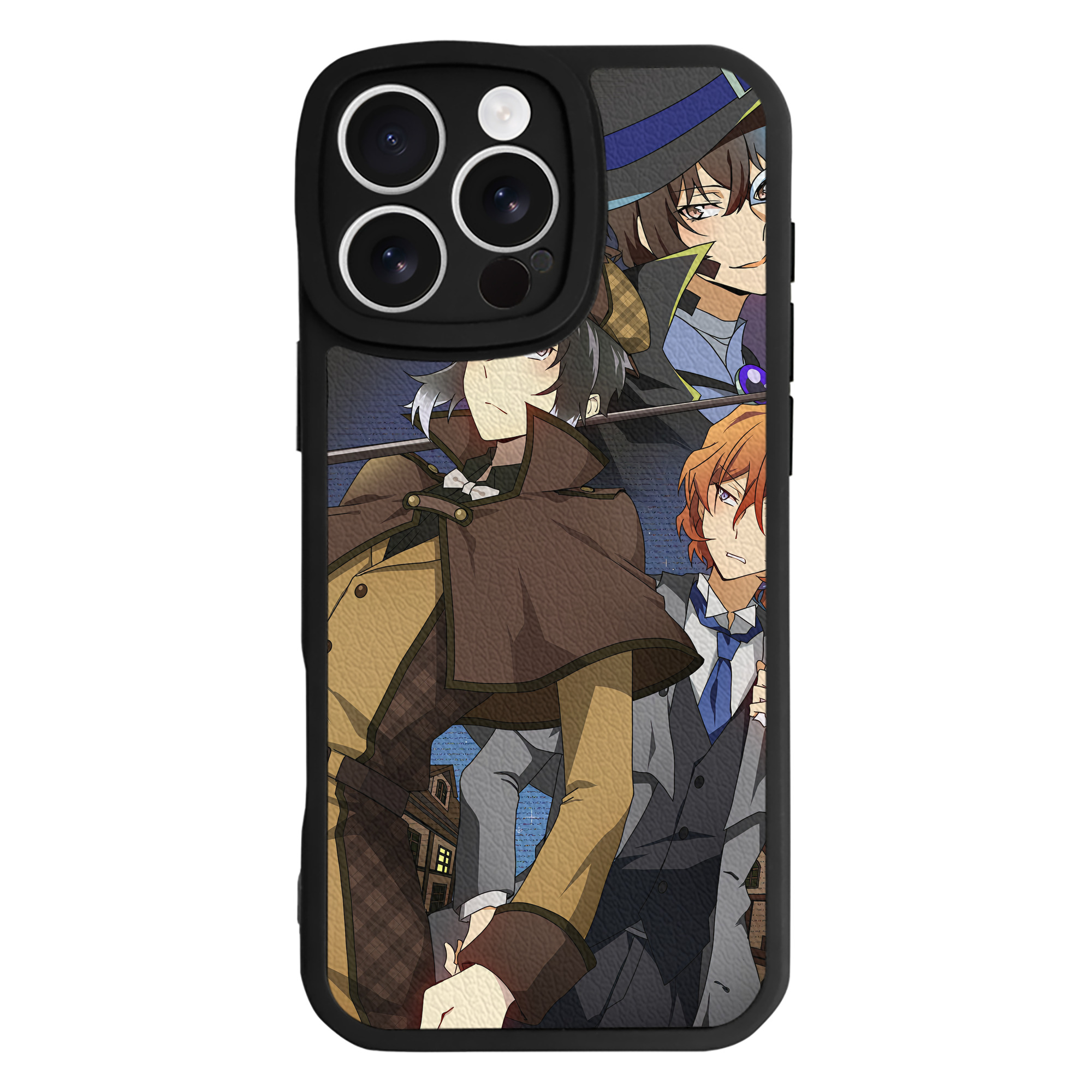 （画像用） 文豪ストレイドッグス Bungo Stray Dogs 【iPhone 16シリーズ対応】シリコンスマホケース（レザー調） 材質：シリコン